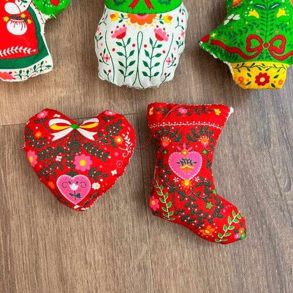 Vintage Scandinavian Folk Christmas Ornaments Handmade 70's Cottage Core (5) - Picture 6 of 9